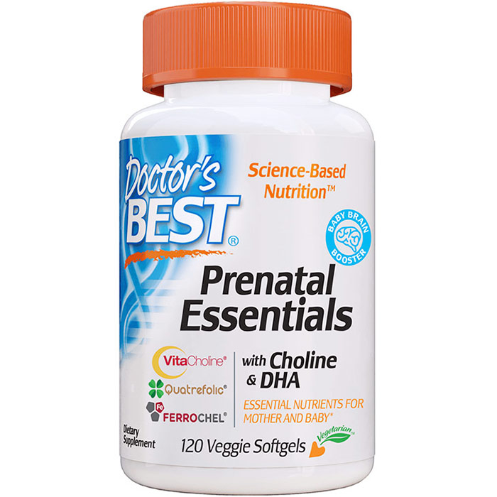 Prenatal Essentials with Choline & DHA, 120 Veggie Softgels, Doctors Best