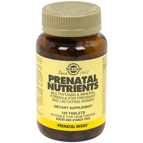 Prenatal Nutrients, 120 Tablets, Solgar