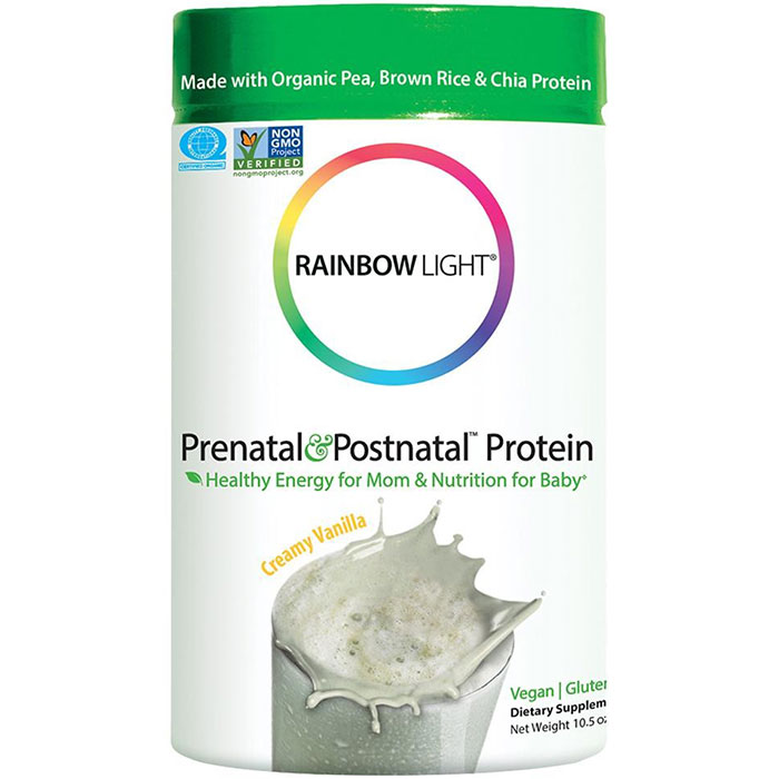 Prenatal & Postnatal Protein - Creamy Vanilla Tub, 10.5 oz, Rainbow Light