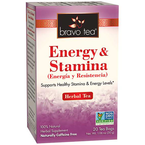 Energy & Stamina Herbal Tea, 20 Tea Bags, Bravo Tea