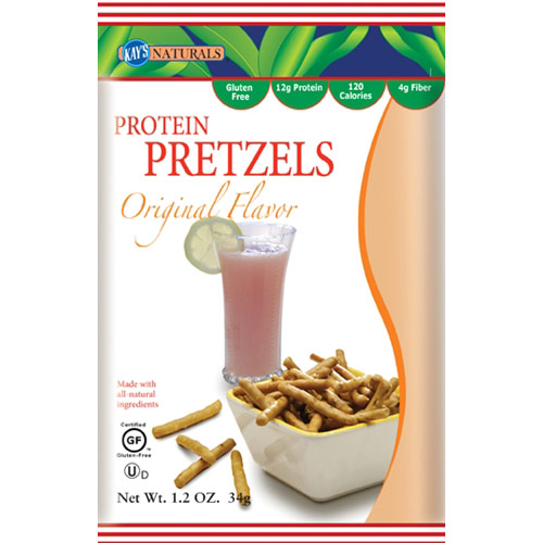 Pretzel Sticks - Original Flavor, High Protein Snack, 1.2 oz x 6 Bags, Kays Naturals