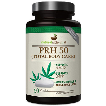 PRH (Phyto Rich Hemp) Total Body Care 50 mg, Value Size, 60 Capsules, Natural Alchemist