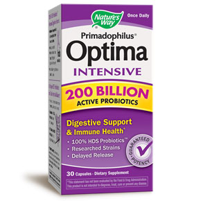 Primadophilus Optima Intensive 200 Billion Active Probiotics, 30 Capsules, Natures Way