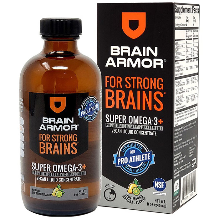 Pro Athlete Liquid Concentrate for Brain Health, Lime Mango Flavor, 8 oz, Brain Armor