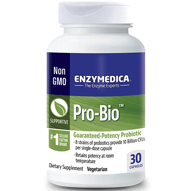 Pro-Bio, Guaranteed Potency Probiotic, 30 Capsules, Enzymedica