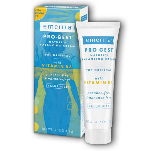 Pro-Gest Cream with Vitamin D3, Natures Balancing Cream, 4 oz, Emerita