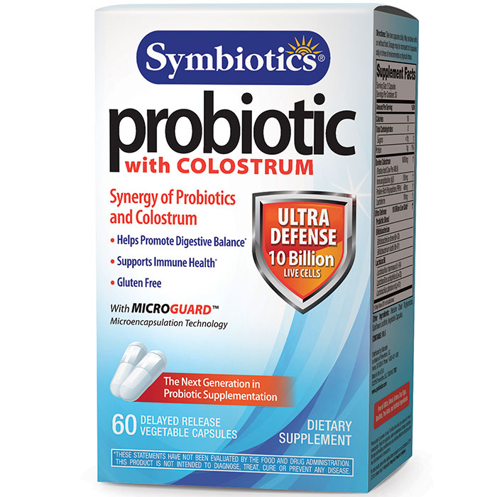Probiotic with Colostrum, 60 Veg Capsules, Symbiotics