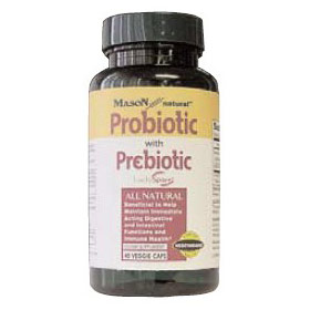 Probiotic with Prebiotic 1 Billion, 40 Veggie Caps, Mason Natural