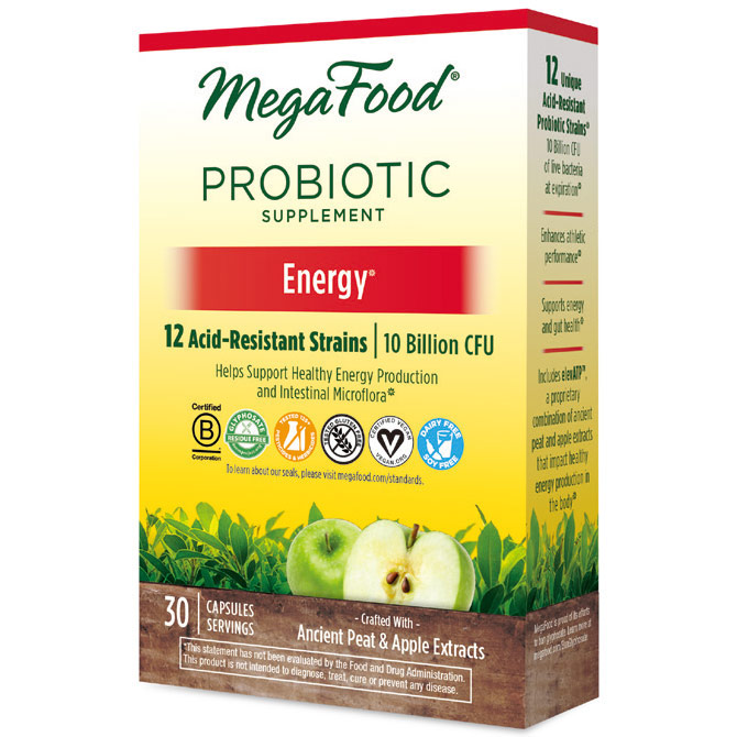 Shelf Stable Probiotic Supplement - Energy, 30 Capsules, MegaFood