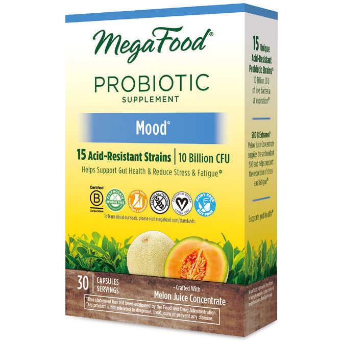 Shelf Stable Probiotic Supplement - Mood, 30 Capsules, MegaFood
