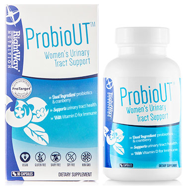 ProbioUT, Womens Urinary Tract Support Probiotics, 90 Capsules, Rightway Nutrition