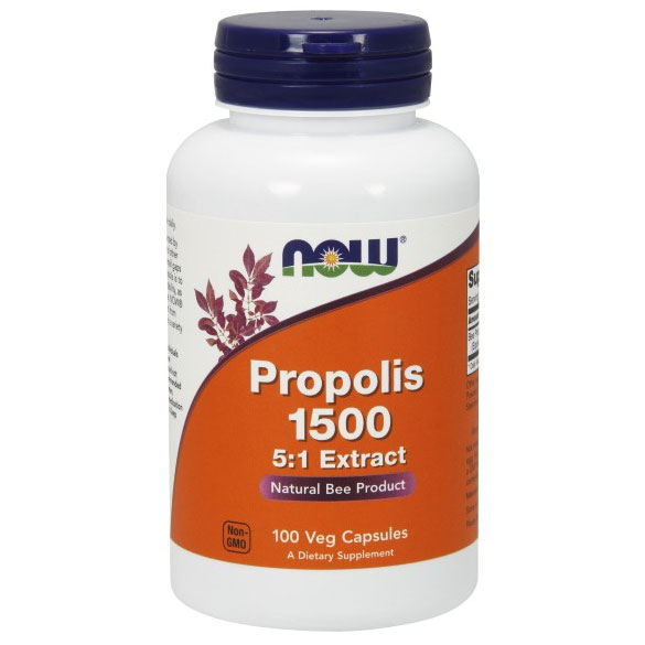 Propolis 1500 mg, 100 Veg Capsules, NOW Foods