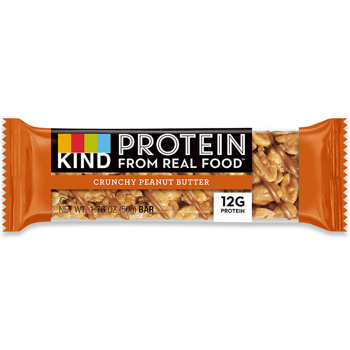Protein Bar, Crunchy Peanut Butter, 1.76 oz x 12 Bars, KIND Bars