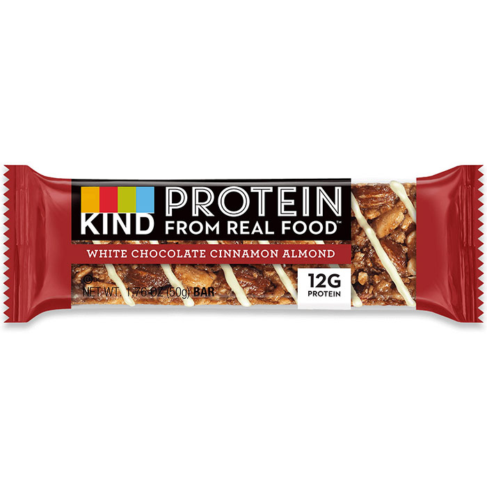 Protein Bar, White Chocolate Cinnamon Almond, 1.76 oz x 12 Bars, KIND Bars