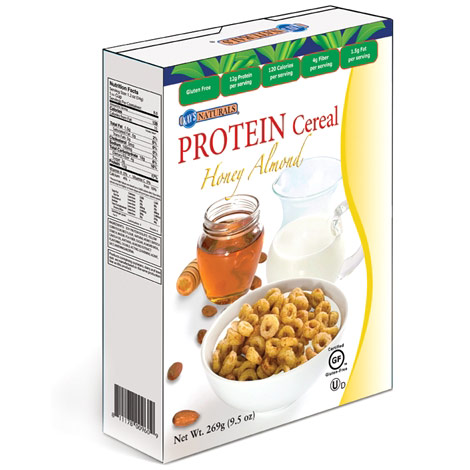 Protein Cereal - Honey Almond, 9.5 oz x 6 Boxes, Kays Naturals