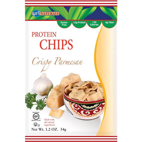 Protein Chips - Crispy Parmesan, 1.2 oz x 6 Bags, Kays Naturals