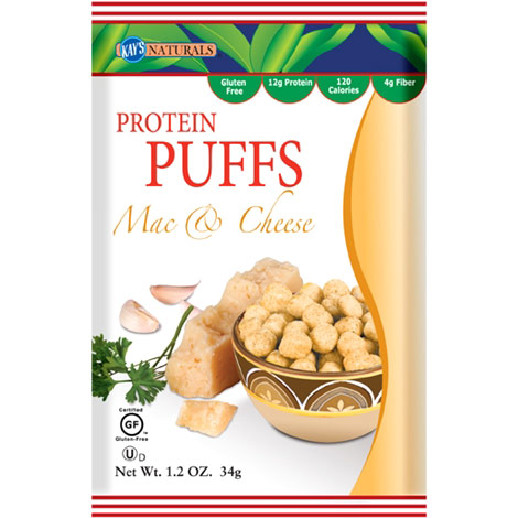 Protein Puffs - Mac & Cheese, 1.2 oz x 6 Bags, Kays Naturals