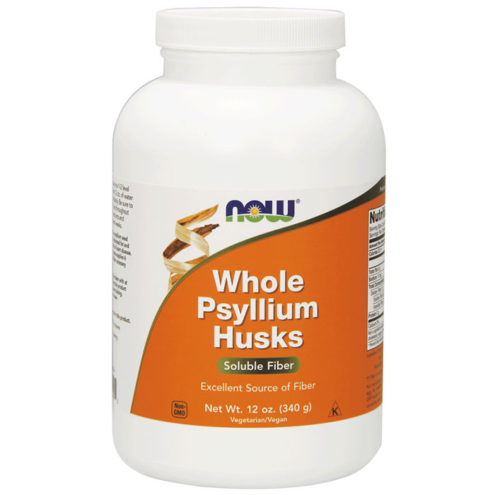 Whole Psyllium Husks, 12 oz, NOW Foods