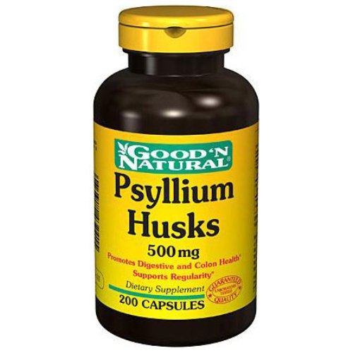Good 'N Natural Psyllium Husks 500 mg, 200 Capsules, Good 'N Natural