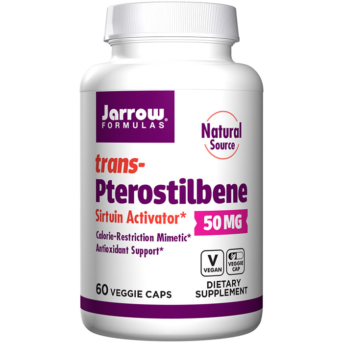 Pterostilbene 50 mg (Trans-Pterostilbene), 60 Vegetarian Capsules, Jarrow Formulas