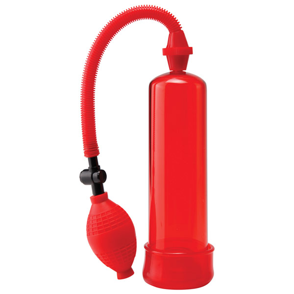 Pump Worx Beginners Power Penis Pump, Red, Pipedream Products
