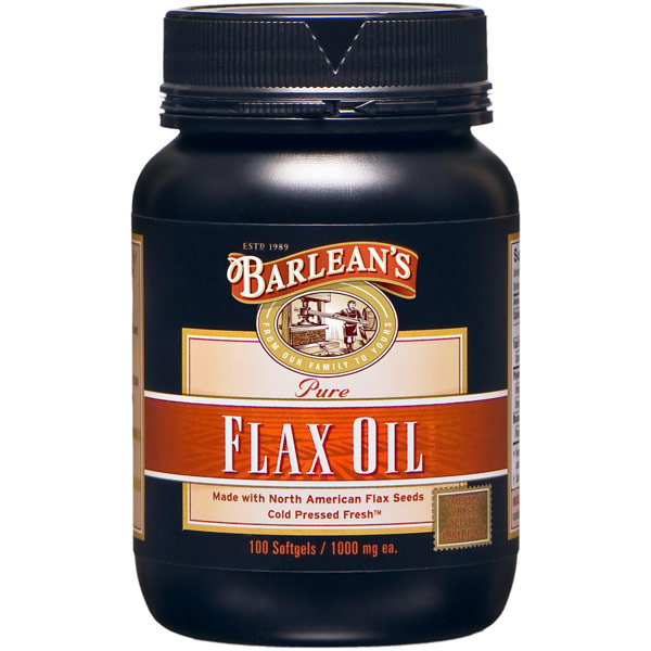 Pure Flax Oil, 100 Softgels, Barleans Organic Oils