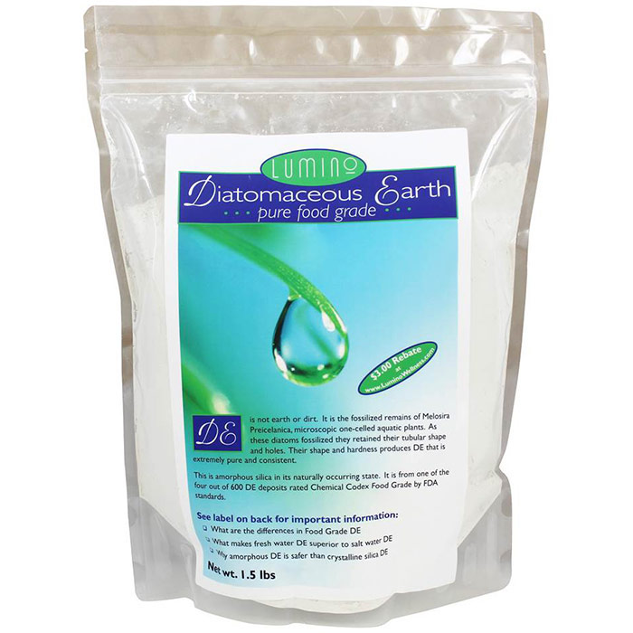 Pure Food Grade Diatomaceous Earth, Value Size, 1.5 lb, Lumino Wellness