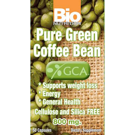 Bio Nutrition Inc. Pure Green Coffee Bean 800 mg, 50 Capsules, Bio Nutrition Inc.