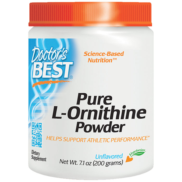 Pure L-Ornithine Powder, 200 g, Doctors Best