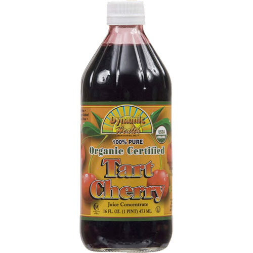 Tart Cherry Juice Concentrate Liquid 100% Pure, Certified Organic, 16 oz, Dynamic Health
