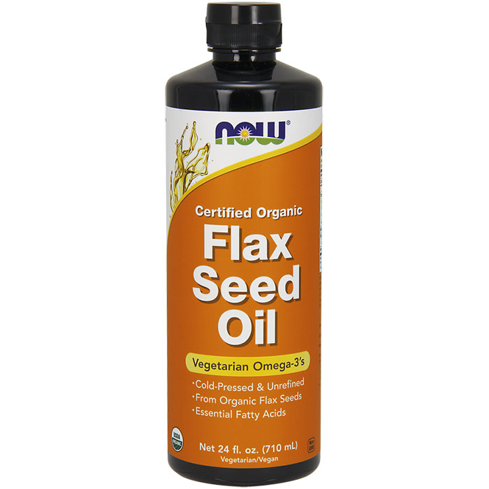 NOW Foods Organic Flax Seed Oil 100% Pure 24 oz from NOW Foods