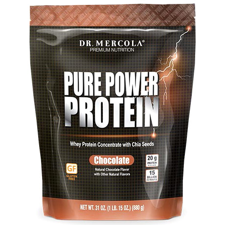 Pure Power Protein - Chocolate, 31 oz (880 g), Dr. Mercola