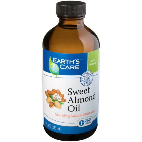 100% Natural & Pure Sweet Almond Oil, 8 oz, Earths Care