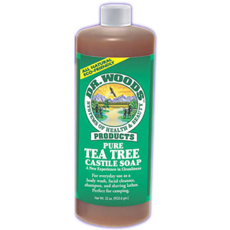 Dr. Woods Pure Tea Tree Castile Soap, 32 oz, Dr. Woods