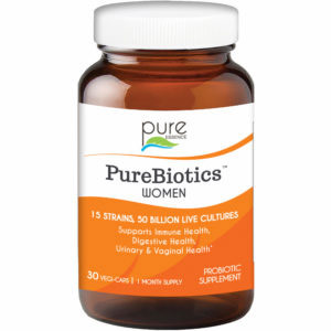 PureBiotics Probiotics for Women, 30 Vegetarian Capsules, Pure Essence Labs