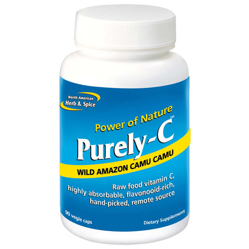 Purely-C, Raw Food Vitamin C, 90 Capsules, North American Herb & Spice