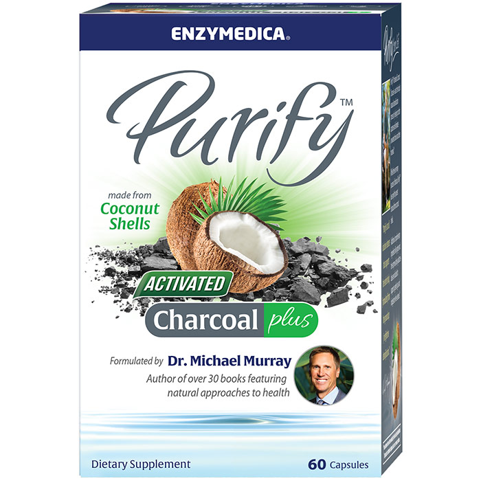 Purify Activated Charcoal Plus, 60 Capsules, Enzymedica