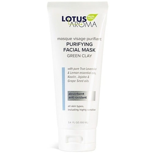 Purifying Facial Mask, Green Clay Mask, 3.4 oz, Lotus Aroma