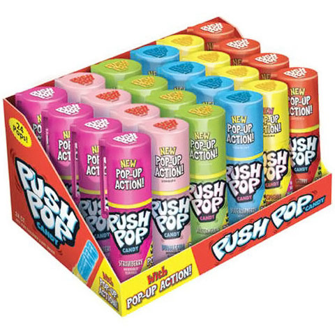 Push Pop Candy, Assorted Flavors, 24 ct