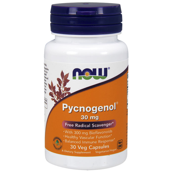 Pycnogenol 30 mg, 30 Vegetarian Capsules, NOW Foods