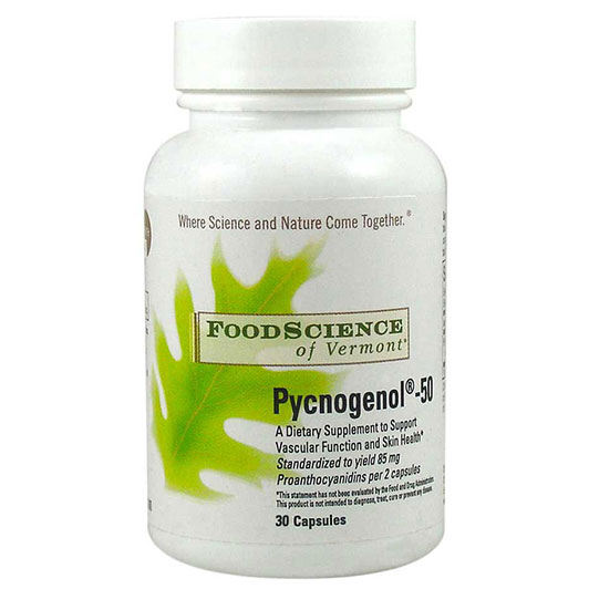 FoodScience Of Vermont Pycnogenol 50 mg, 30 Capsules, FoodScience Of Vermont