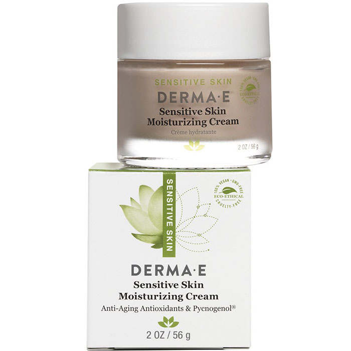 Derma E Sensitive Skin Moisturizing Cream with Pycnogenol, 2 oz
