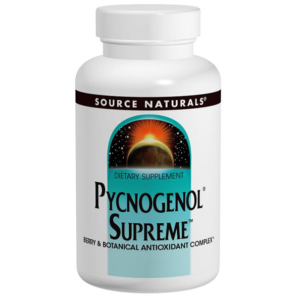 Pycnogenol Supreme, 60 Tablets, Source Naturals