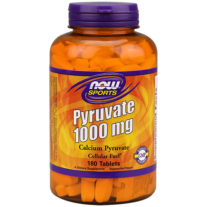 NOW Foods Pyruvate Extra Strength 1000 mg, 180 Tablets, NOW Foods