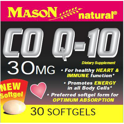 Co Q-10 30 mg, 30 Softgels, Mason Natural