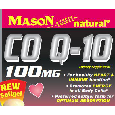 Co Q-10 100 mg, 60 Softgels, Mason Natural