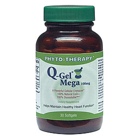 Q-Gel Mega 100 mg Duo-Soluble CoQ10, 30 Softgels, Phyto-Therapy (Phyto Therapy)