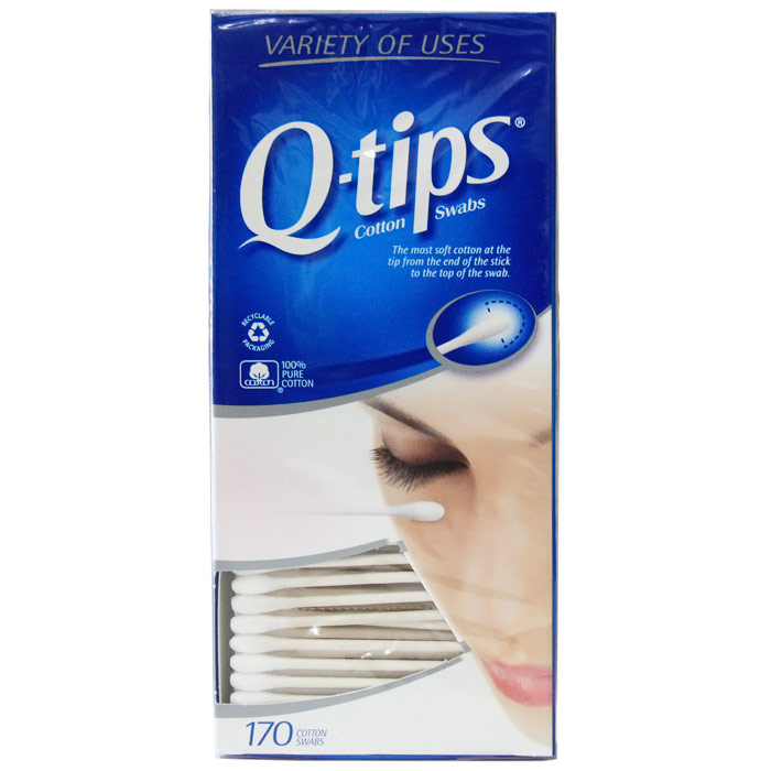 Q-tips Cotton Swabs, 100% Pure Cotton, 170 Sticks