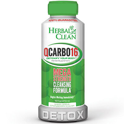 Herbal Clean Detox QCarbo Liquid Cran-Apple 16 oz, Herbal Clean Detox