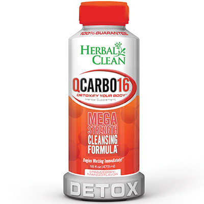 QCarbo Liquid Strawberry Mango 16 oz, Herbal Clean Detox